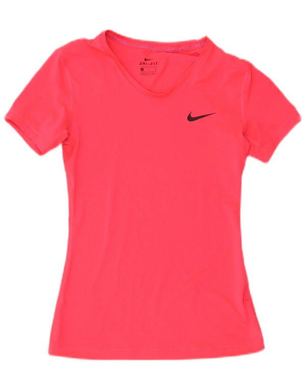 Nike T-shirt Dri Fit pour femme UK 8 Petit Rose