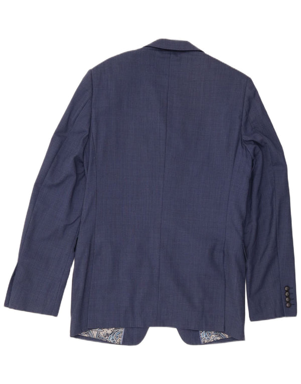 Marks & Spencer Veste blazer à 2 boutons pour homme UK 38 Bleu moyen Laine