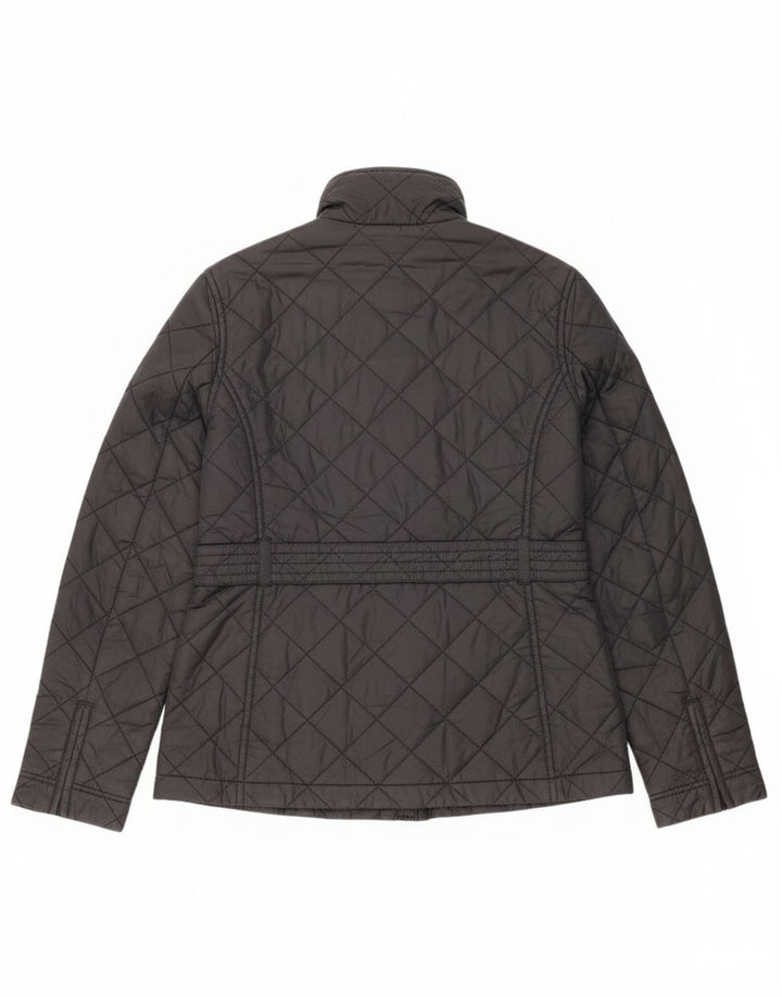 Jack Wills Veste matelassée pour femme UK 14 Large Noir Nylon