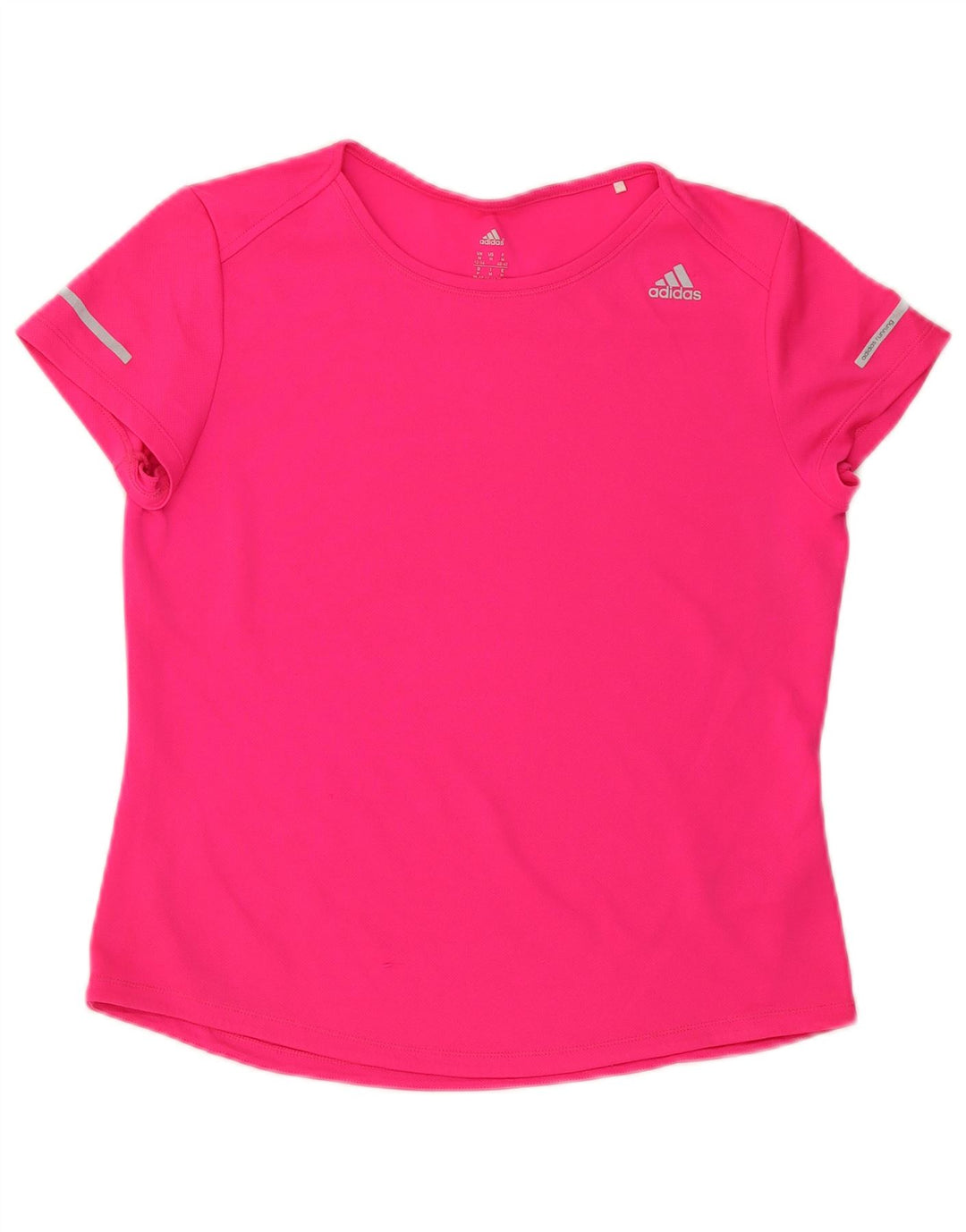 Adidas T-Shirt Femme Top UK 12/14 Rose Moyen Polyester
