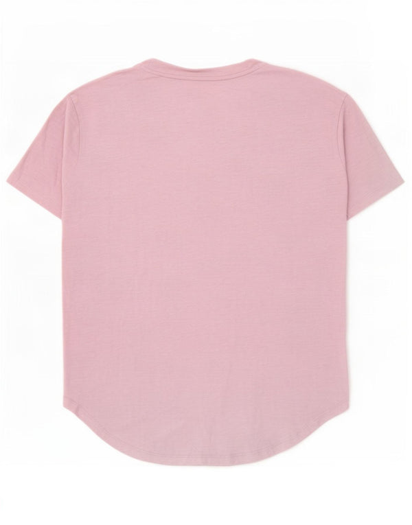 Gap T-shirt graphique surdimensionné pour femme UK 6 XS Coton moucheté violet