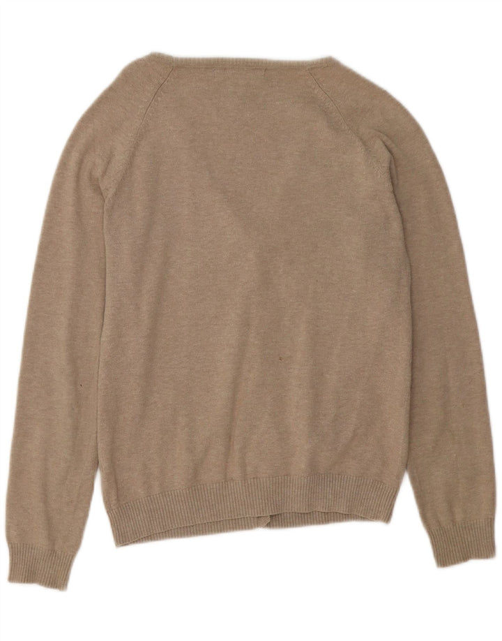 Zara Cardigan Femme Pull UK 14 Grand Nylon Gris