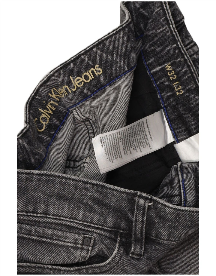 CALVIN KLEIN Jean droit homme W32 L28 gris coton