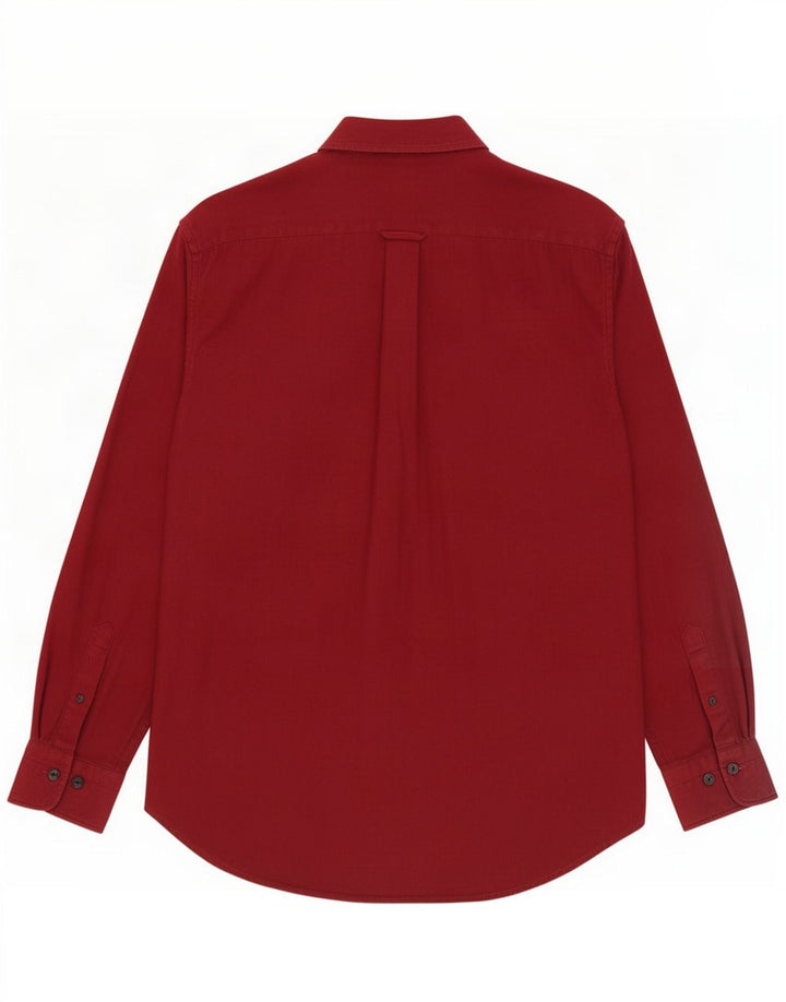 Gant Chemise Regular Homme Coton à Chevrons Bordeaux Moyen