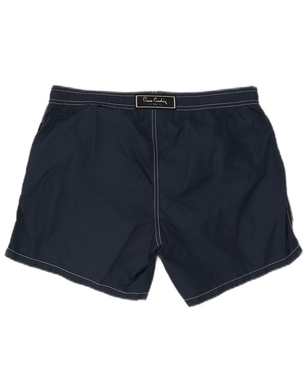 Pierre Cardin Mens Swimming Shorts Small Navy Blue Polyester