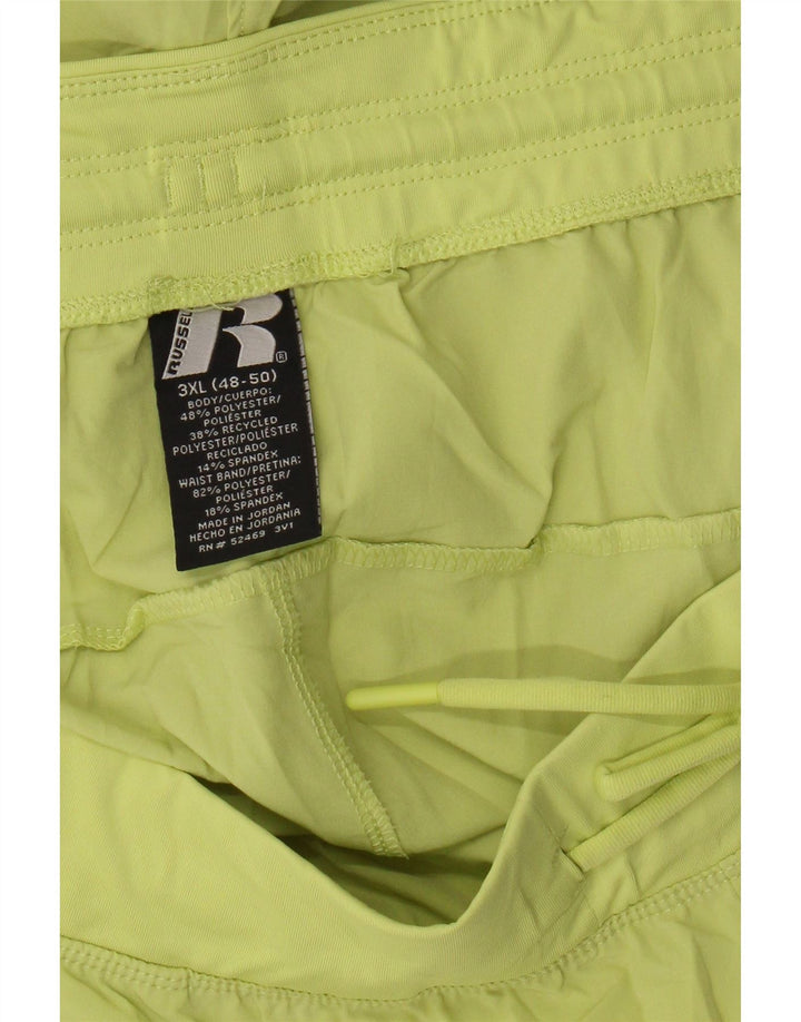 Russell Athletic Short de sport pour homme 3XL Jaune Polyester