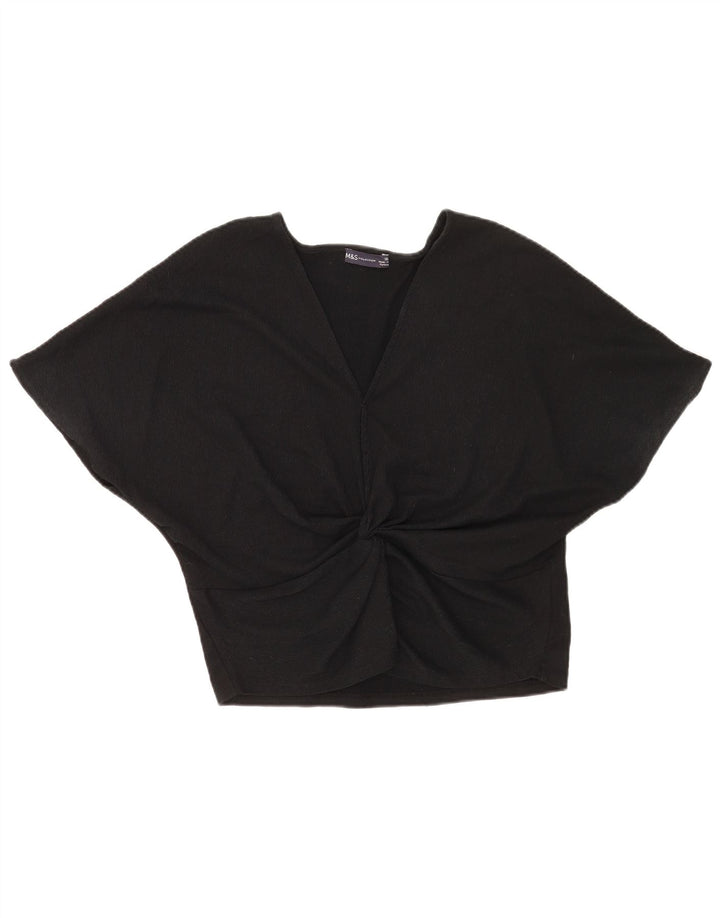 Marks & Spencer Chemisier Top UK 16 Large Noir Polyester