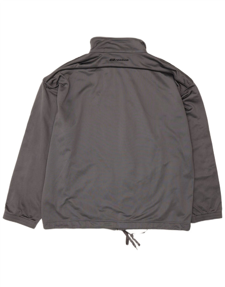 Reebok Veste de Survêtement Homme Gris Moyen Polyester