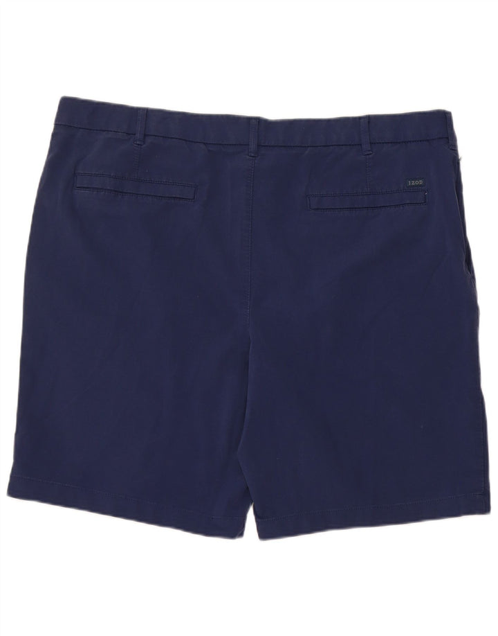 IZOD Short Chino Homme W40 XL Bleu Marine Coton