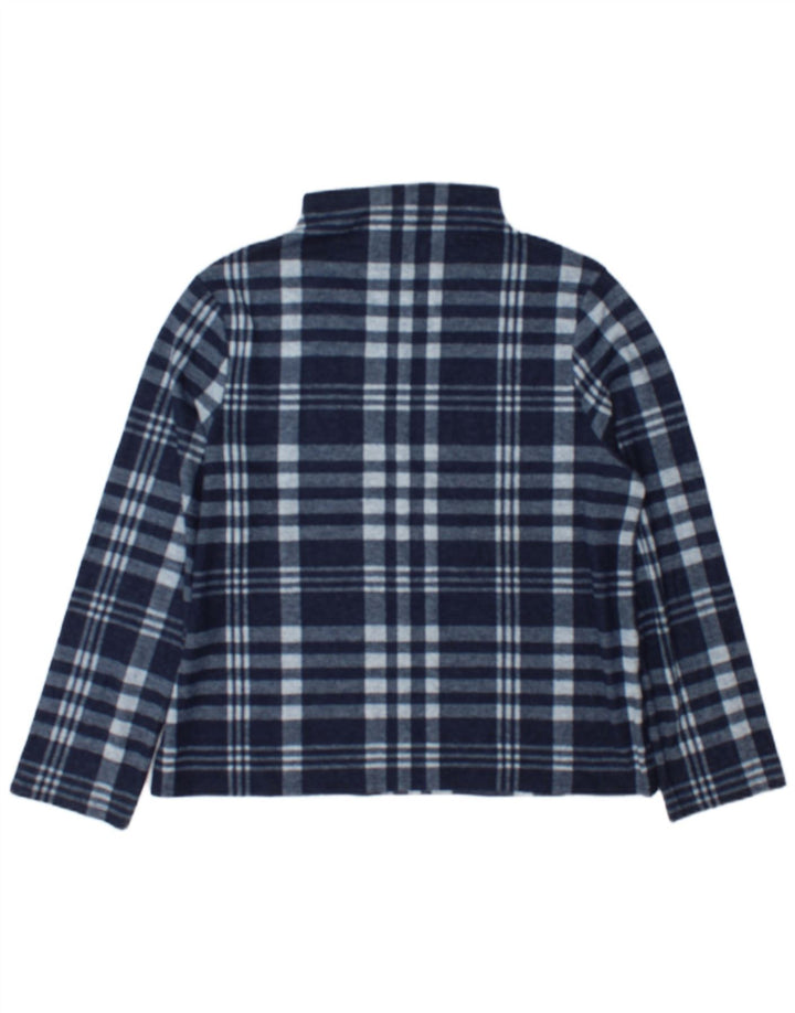 Marks & Spencer Haut à manches longues pour femme UK 44 Grand carreaux bleu marine