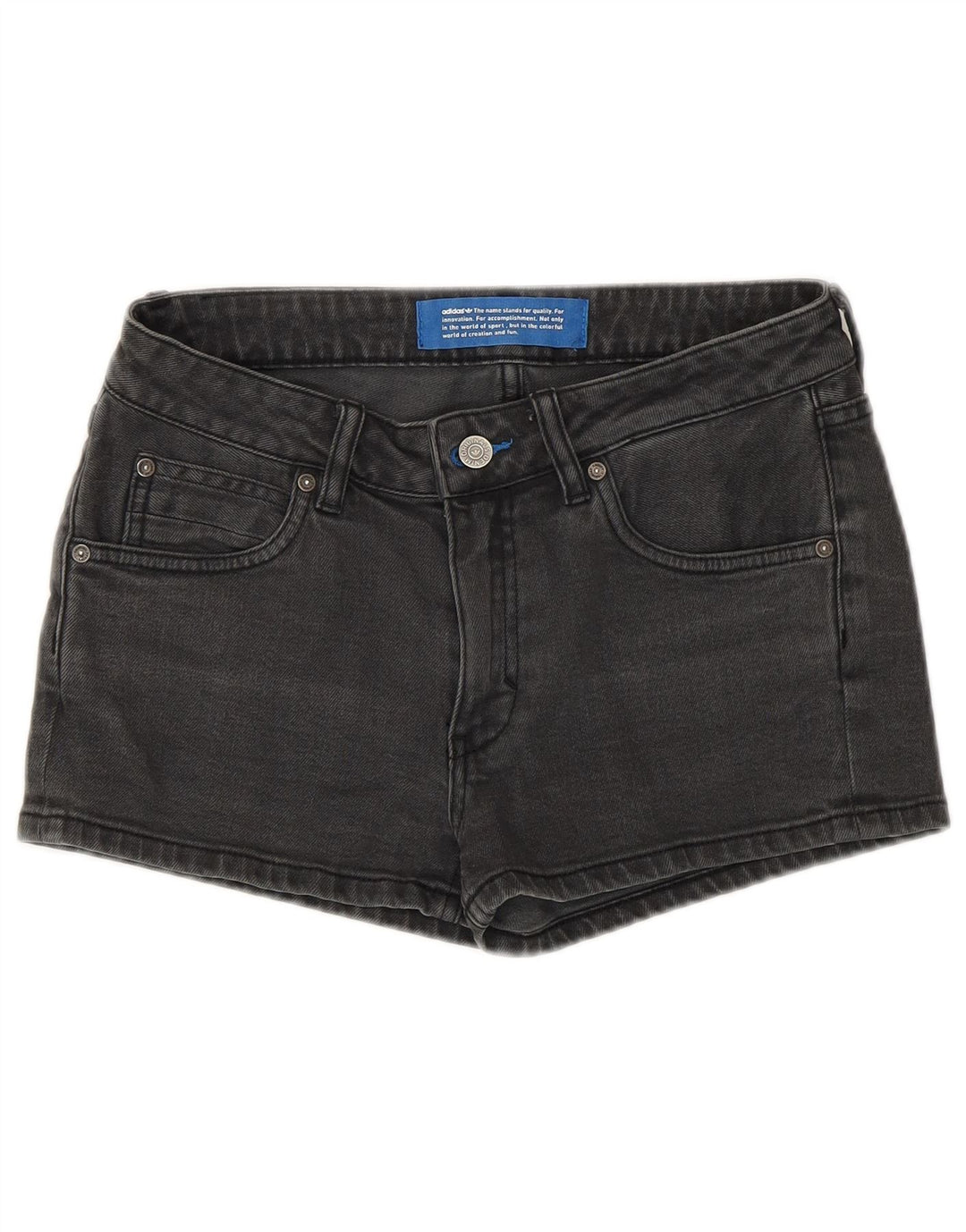 ADIDAS Short en jean femme W26 petit gris coton