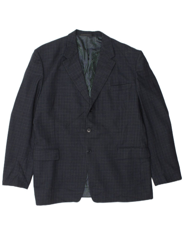 Paul Smith Veste Blazer 3 Boutons Homme UK 40 Grande Laine Vichy Bleu Marine