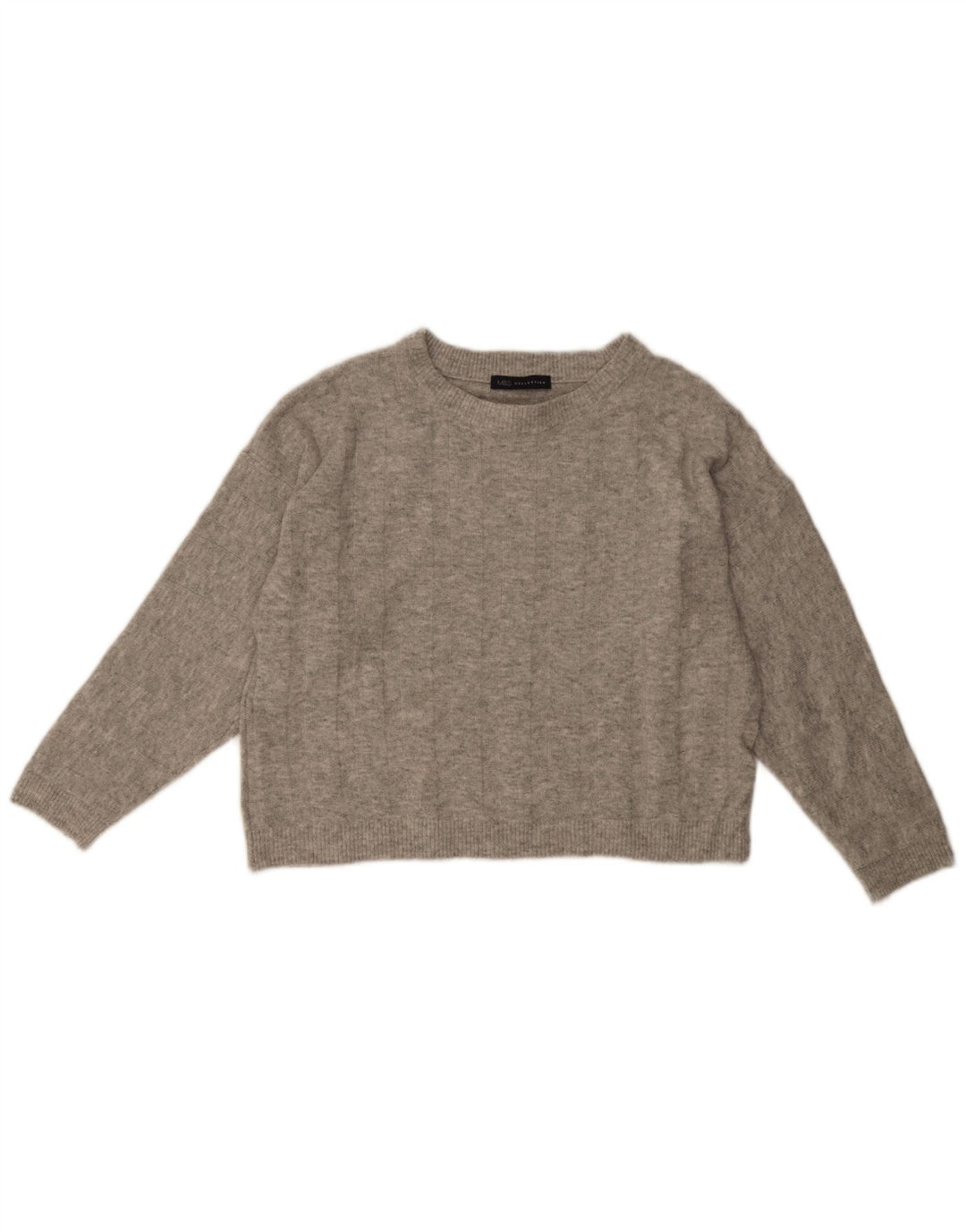 Marks & Spencer Pull à col rond pour femme UK 12 Gris moyen moucheté
