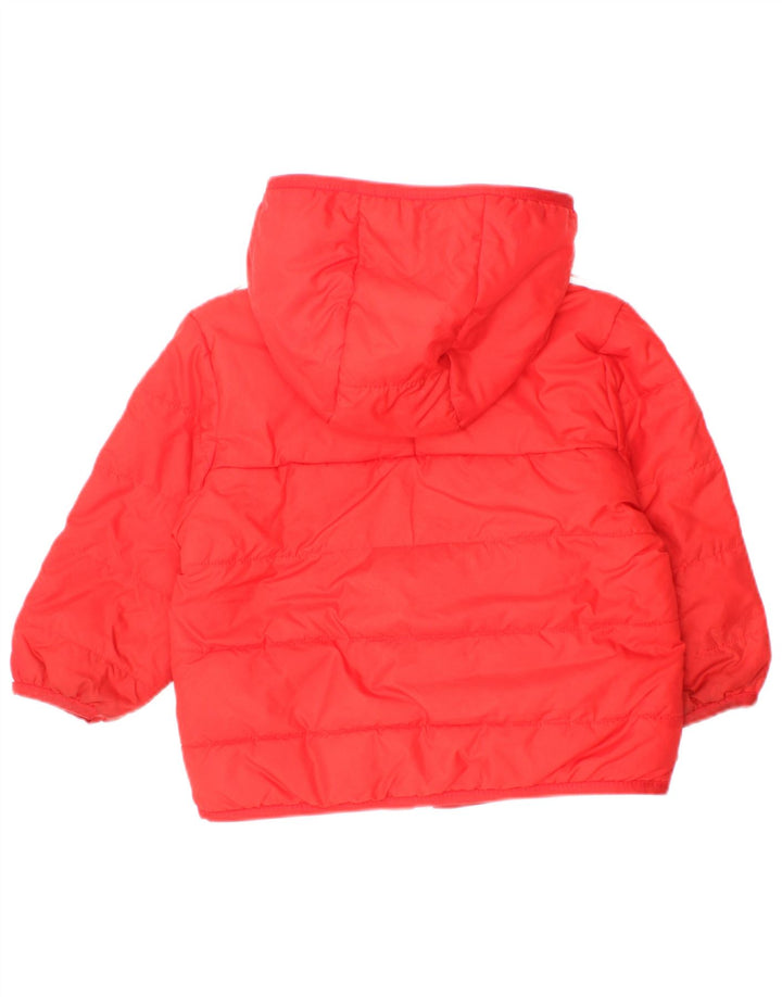 Veste matelassée à capuche Adidas bébé garçon 9-12 mois rouge polyester