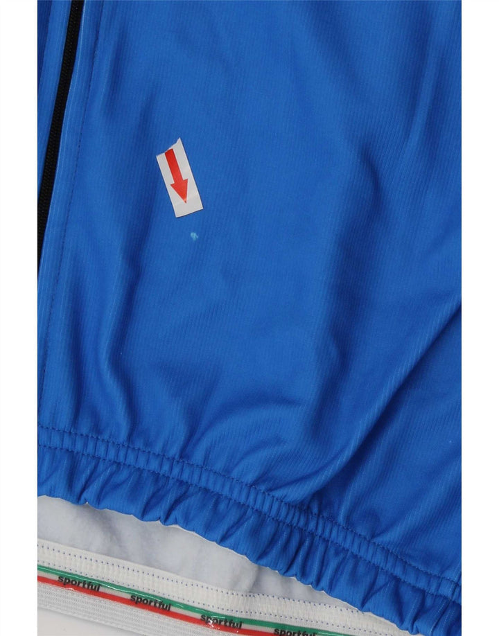 Sportful Hommes Italia Graphic Survêtement Top Veste 2XL Bleu Polyester