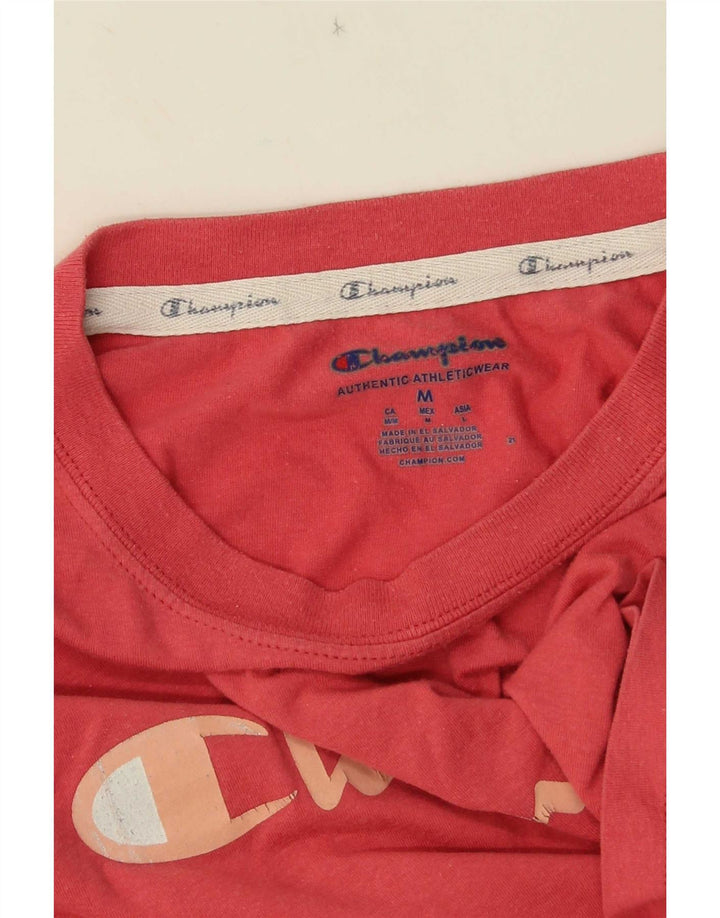Champion T-shirt graphique pour femme UK 12 Rouge moyen