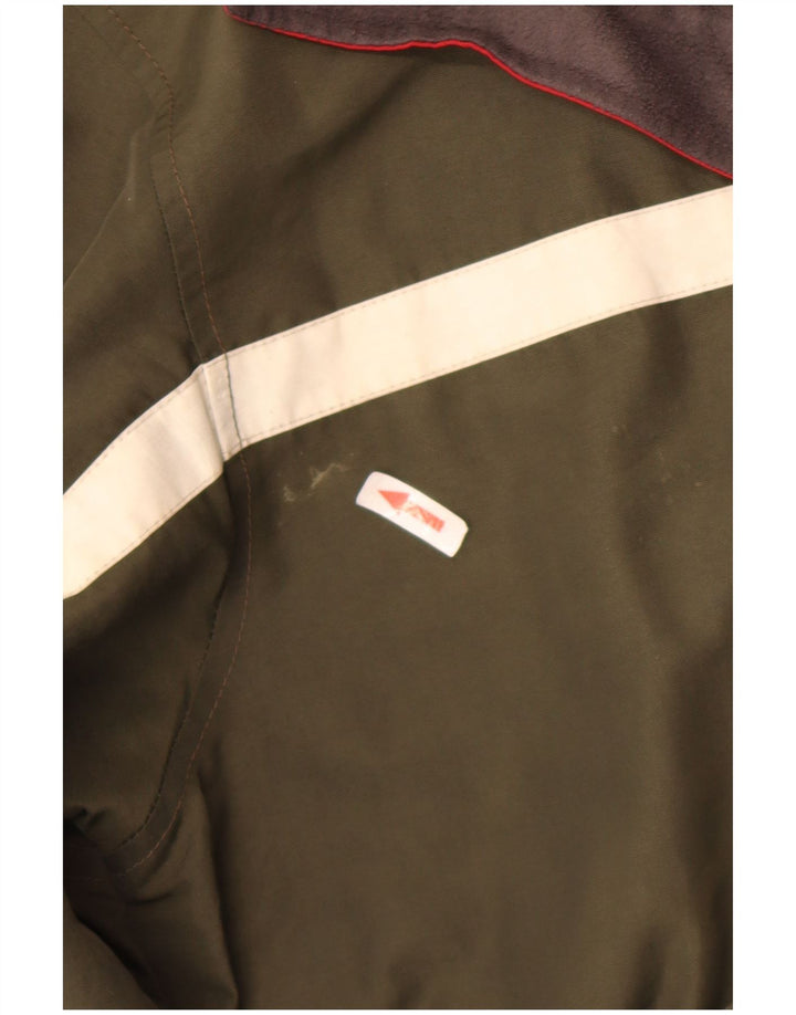 Tommy Hilfiger Veste utilitaire pour homme UK 40 Large Kaki Colourblock Polyester