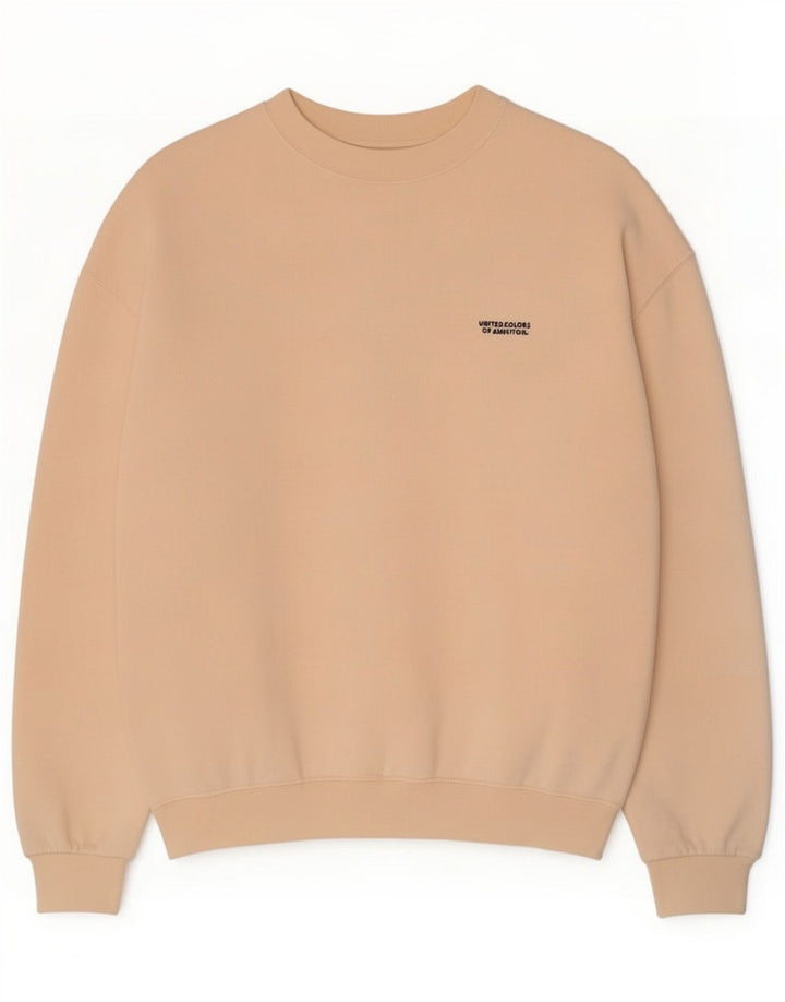 Benetton Sweat-shirt pour homme Large Beige