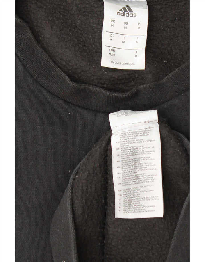 Adidas Sweat-shirt graphique pour homme en coton noir moyen