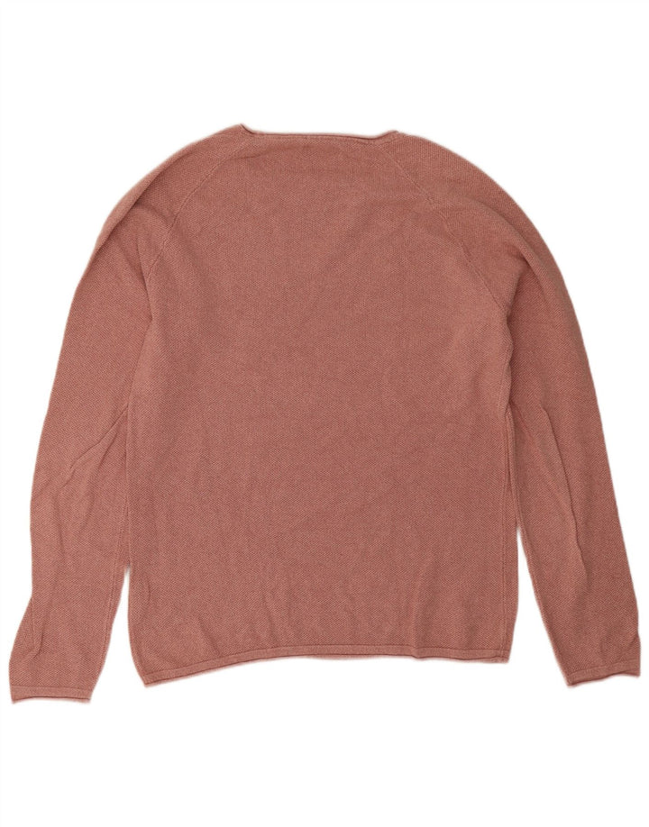 Jack & Jones Pull à col rond pour homme en coton rose Taille L