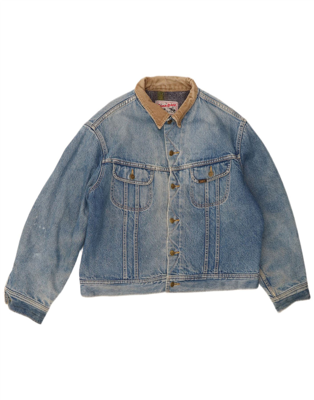 Lee Veste en jean pour homme UK 40 Large Bleu