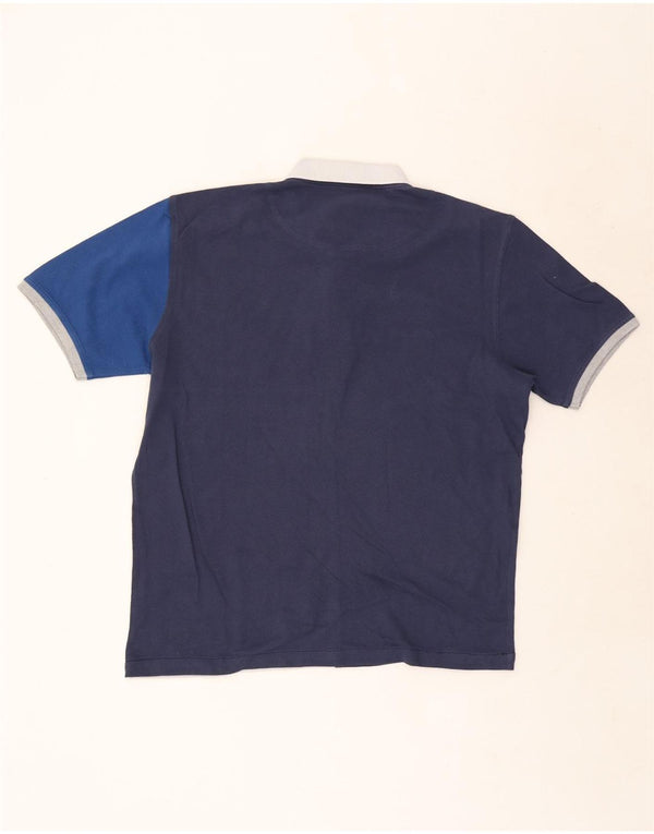 Harmont & Blaine Polo Graphique Homme Large Bleu Marine Colourblock