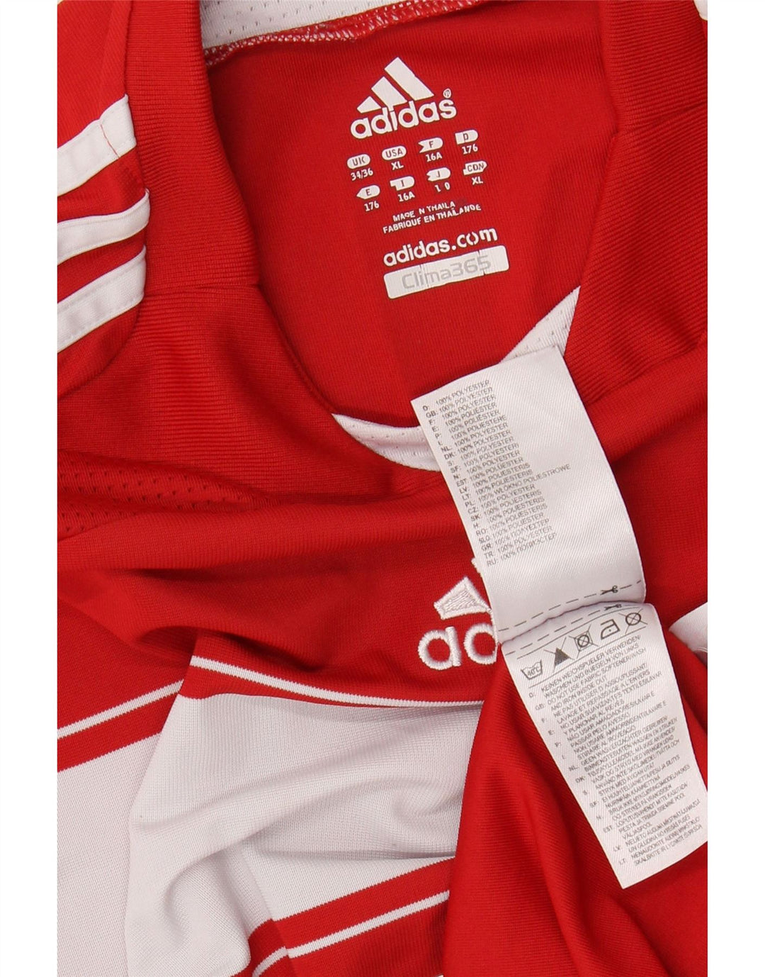 ADIDAS T-shirt graphique FC Bayern Munchen pour garçon 15-16 ans Rouge rayé