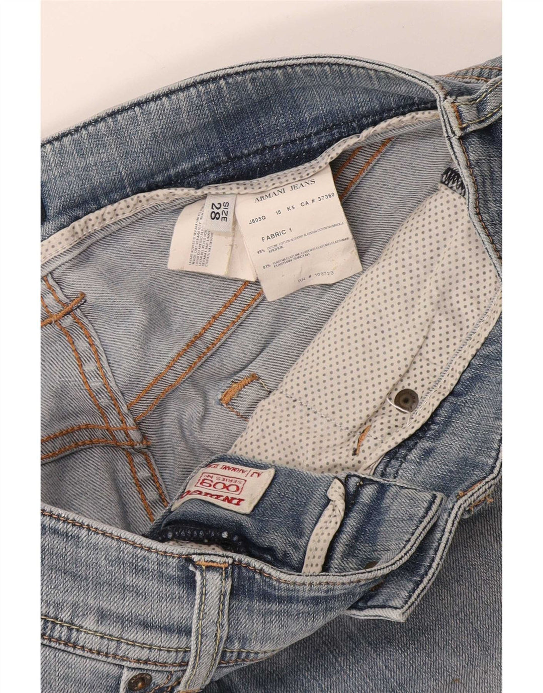 Armani Short en jean W28 en coton bleu moyen pour femme