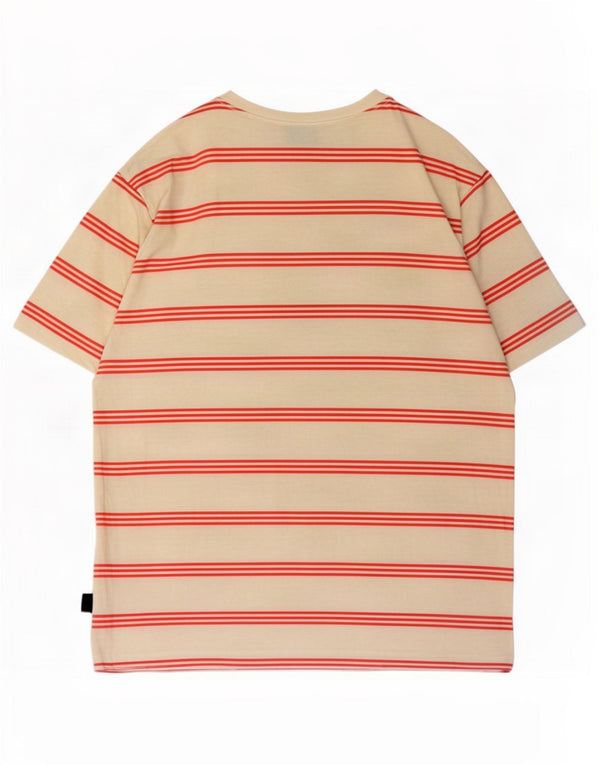 Patagonia T-Shirt Homme Top Large Coton Rayé Jaune