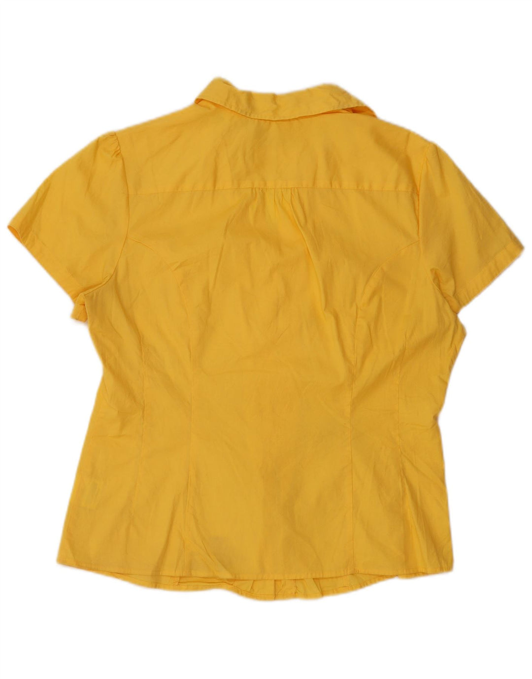 LEE Chemise à manches courtes Riders pour femme UK 14 en coton jaune moyen