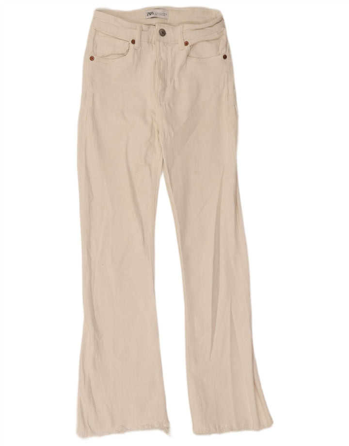 Zara Jean évasé pour femme EU 32 2XS W22 L26 Blanc