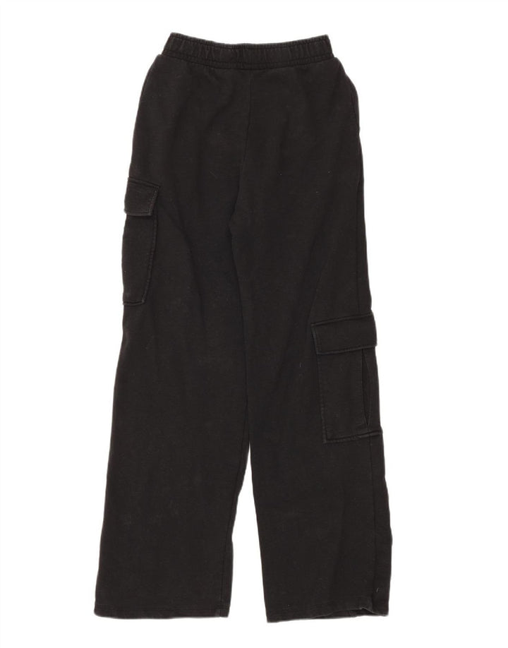 ZARA Mens Cargo Tracksuit Trousers Small  Black Cotton