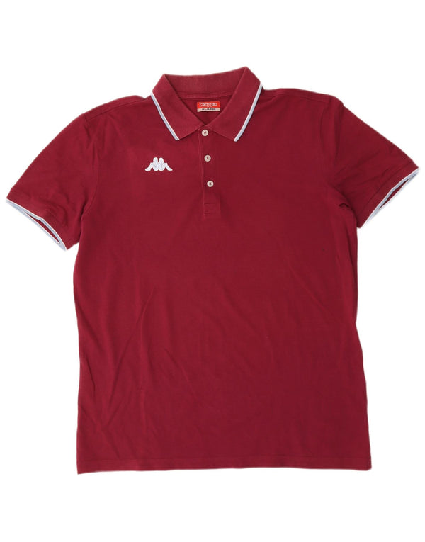 Kappa Polo Homme XL Bordeaux Coton
