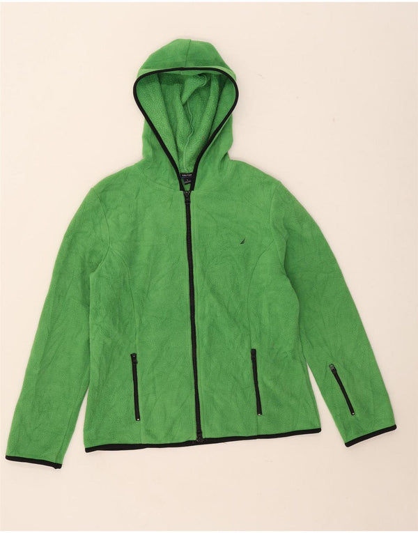 Nautica Veste polaire à capuche pour femme UK 16 Large Vert Coton