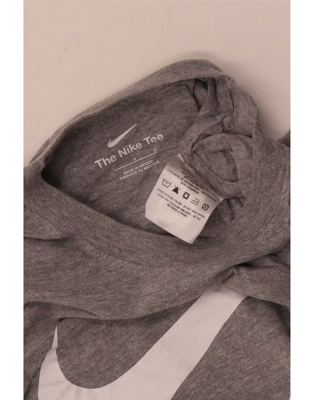 Nike T-shirt graphique pour homme en coton gris Taille L