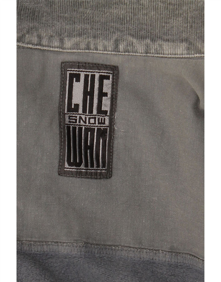 Chewan Sweat-shirt à col polo pour homme XL Gris géométrique