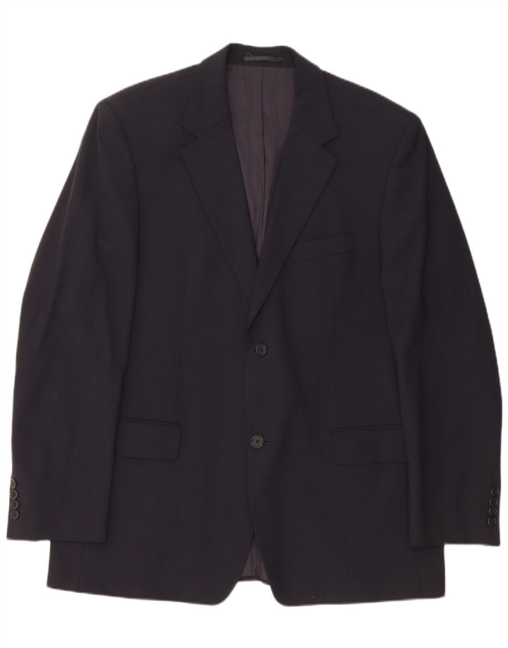 Hugo Boss Veste blazer à 2 boutons pour homme EU 54 2XL Bleu marine Laine vierge