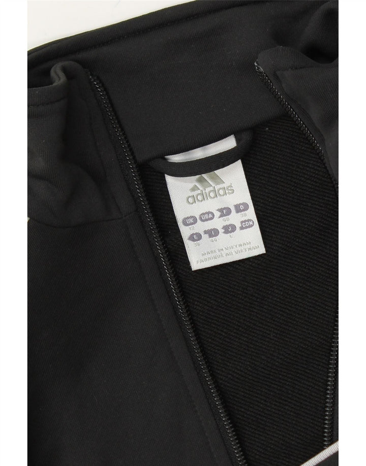 ADIDAS Womens Tracksuit Top Jacket UK 12 Medium  Black Polyester Vintage Adidas and Second-Hand Adidas from Messina Hembry 