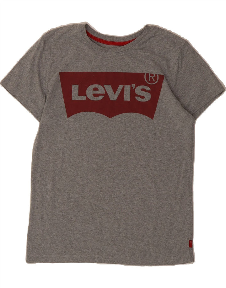 LEVI'S Boys Graphic T-Shirt Top 13-14 Years Grey Vintage Levi's and Second-Hand Levi's from Messina Hembry 