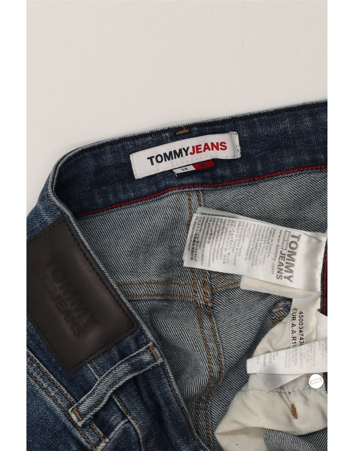 TOMMY HILFIGER Jean Bootcut Homme W34 L30 Bleu Marine Coton