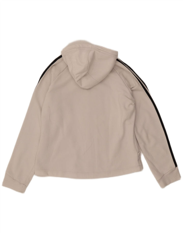 Adidas Pull à capuche zippé pour femme UK 14 Medium Off White