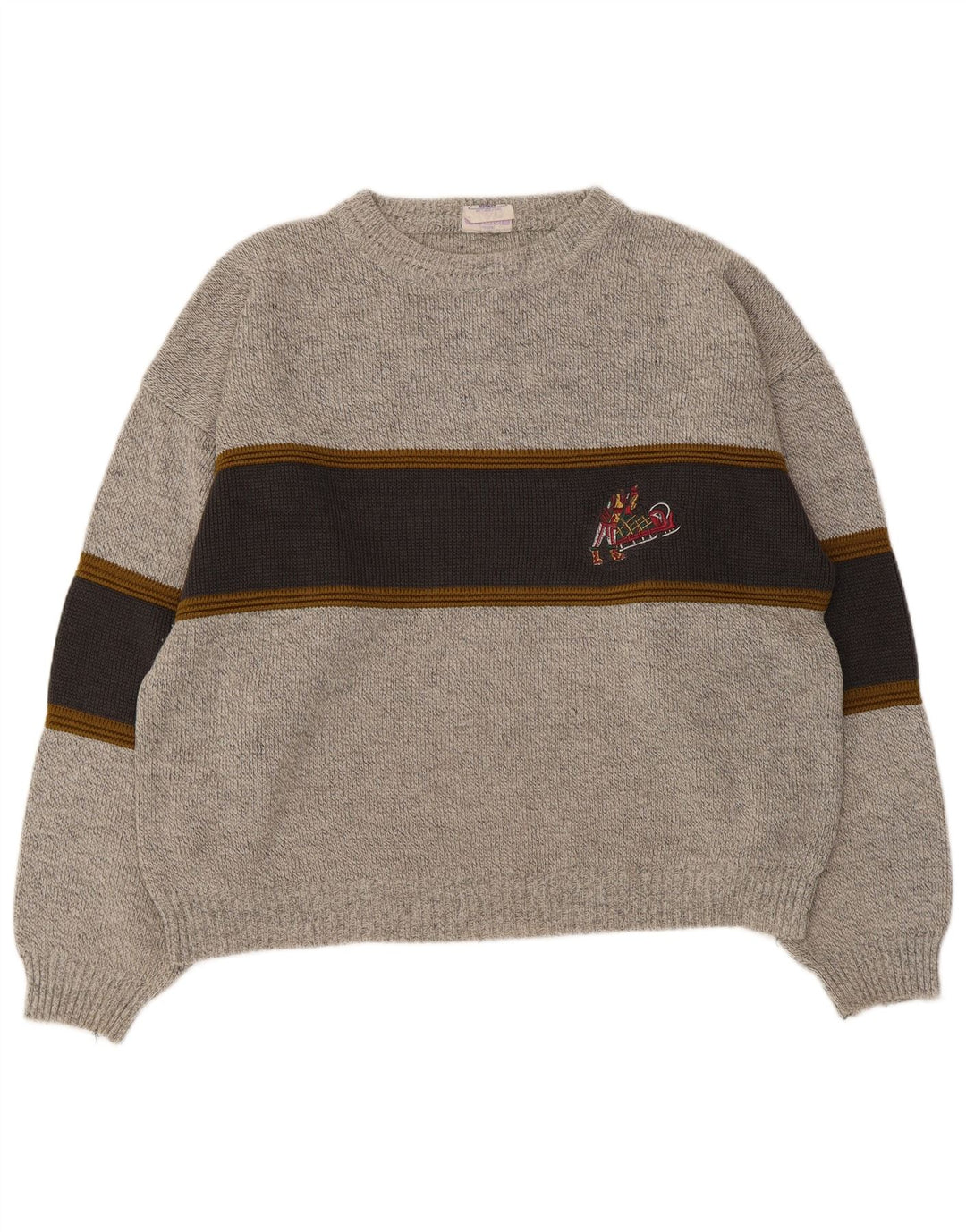 New Fast Pull col rond pour homme IT 48/50 Gris moyen Colourblock