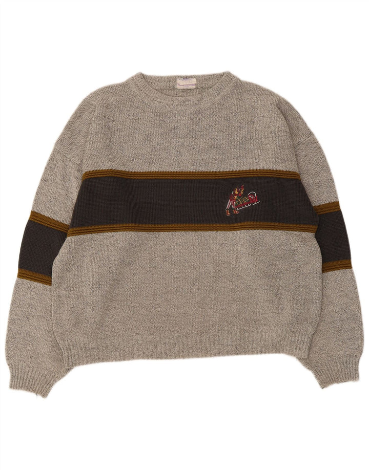 New Fast Pull col rond pour homme IT 48/50 Gris moyen Colourblock