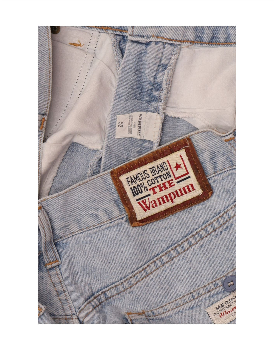 Wampum Jean droit homme W34 L29 bleu coton