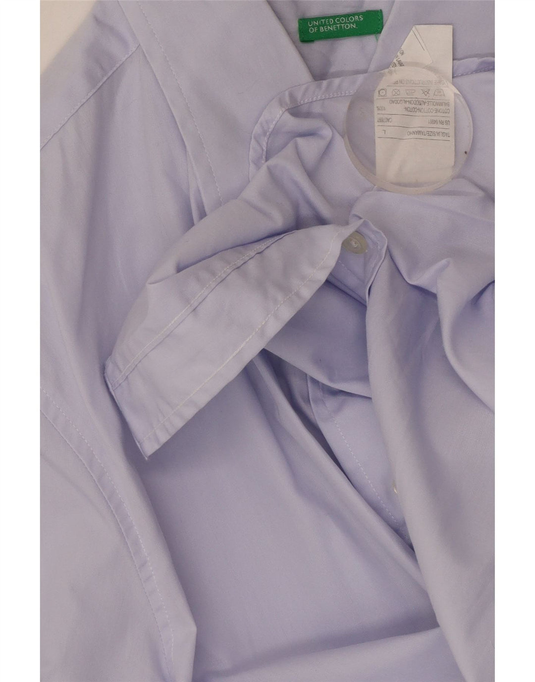 BENETTON Chemise Homme Large Violet Coton