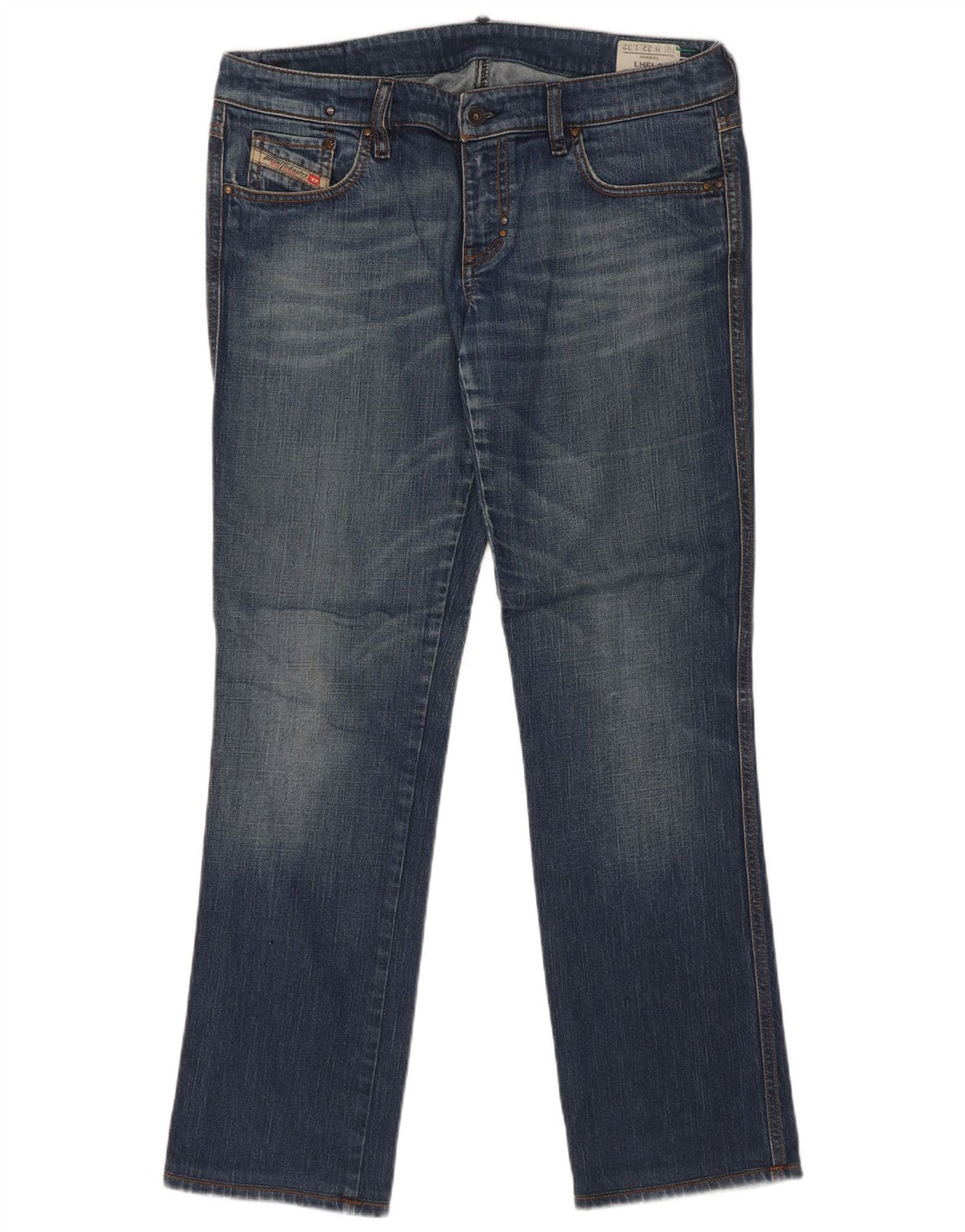 Diesel Femme Lhela Jean Droit W32 L32 Bleu Coton