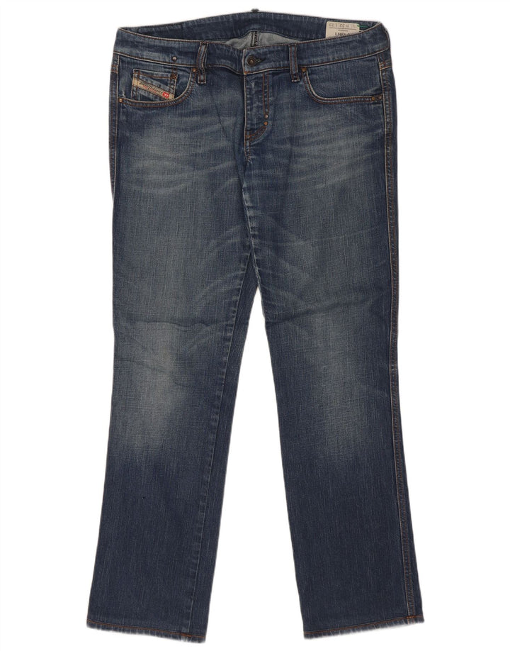 Diesel Femme Lhela Jean Droit W32 L32 Bleu Coton