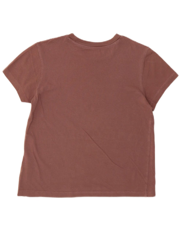 Vans Womens Crop Graphic T-Shirt Top UK 10 Petit Violet Coton