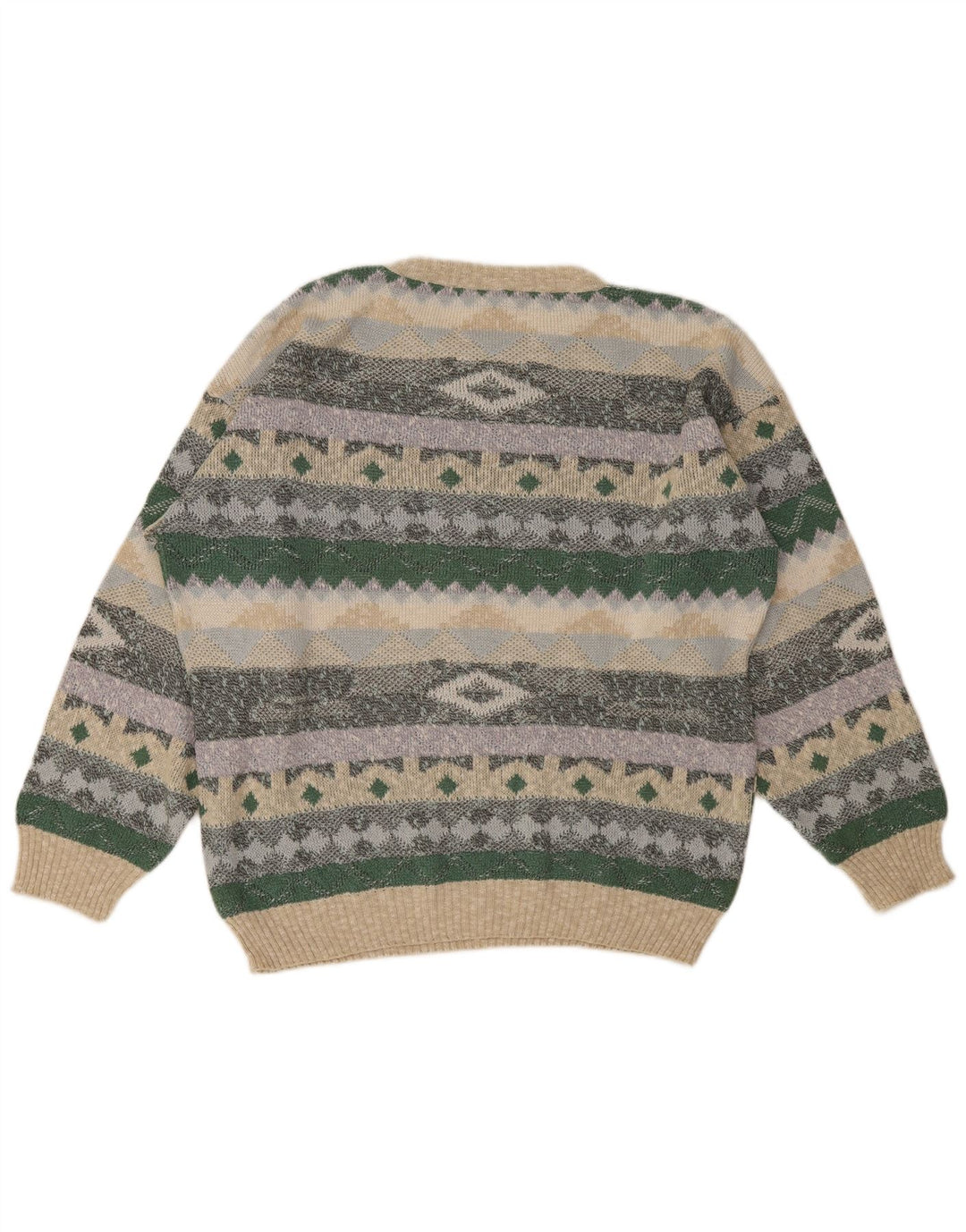 Vintage Homme Ras Du Cou Pull Pull IT 48/50 Moyen Multicolore