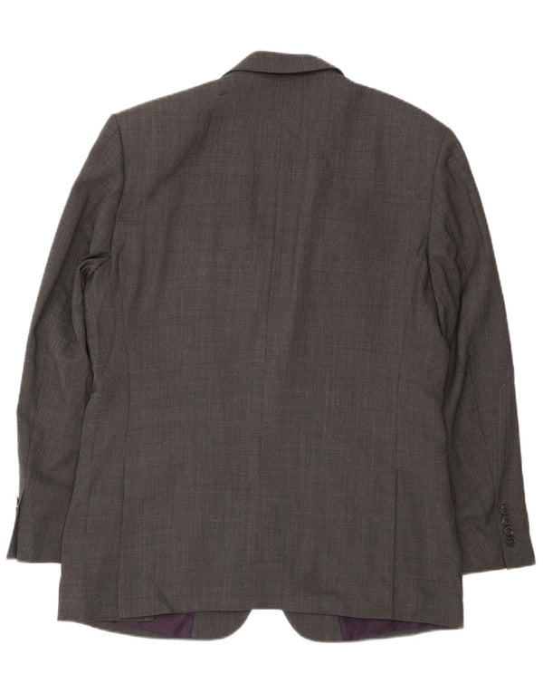 Marks & Spencer Veste blazer coupe régulière à 2 boutons pour homme UK 42 Large Gris